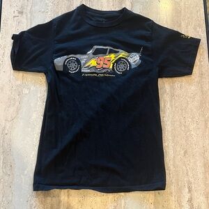 Disney parks Black Cars Land‎ lightning McQueen tee men’s small EUC